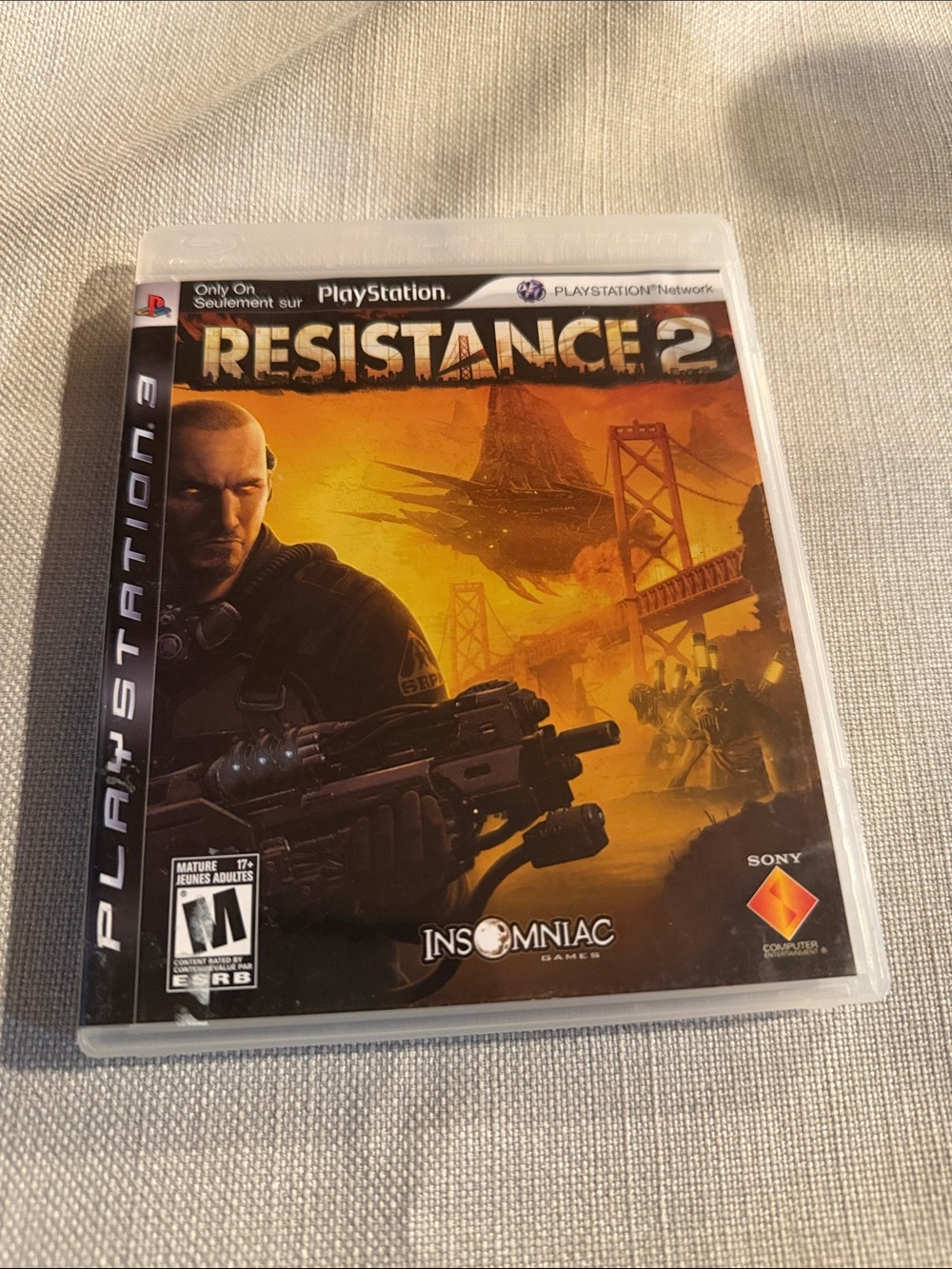Sony Resistance 2 PS3 - Orange Cover Art